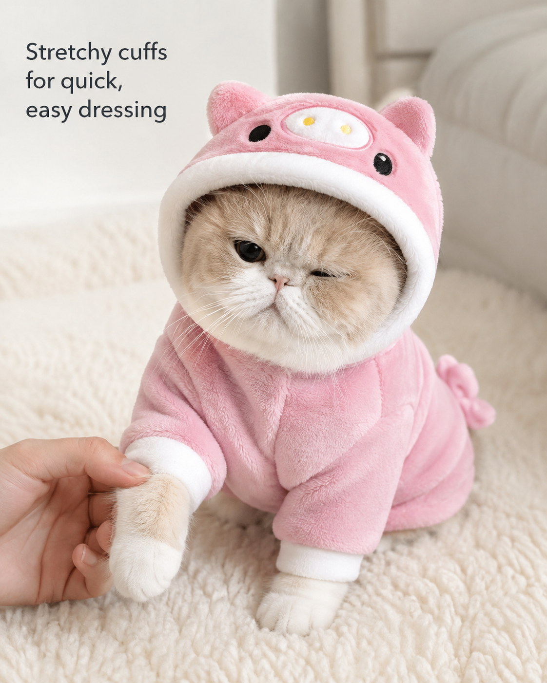 CozyPaws Fleece Pet Hoodie by Scooth Pet
