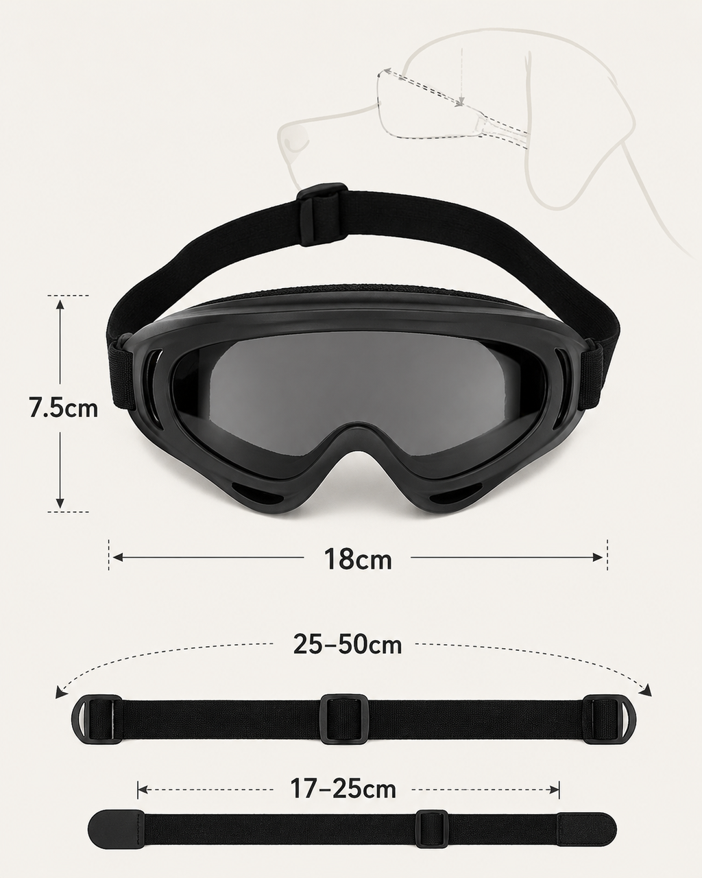 TrailShield UV Dog Goggles by Scooth Pet