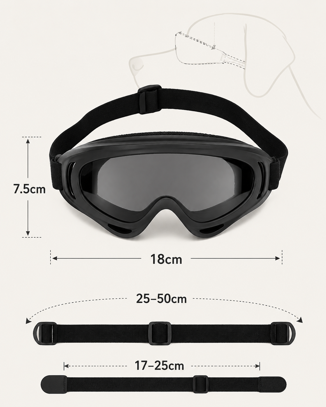 TrailShield UV Dog Goggles by Scooth Pet