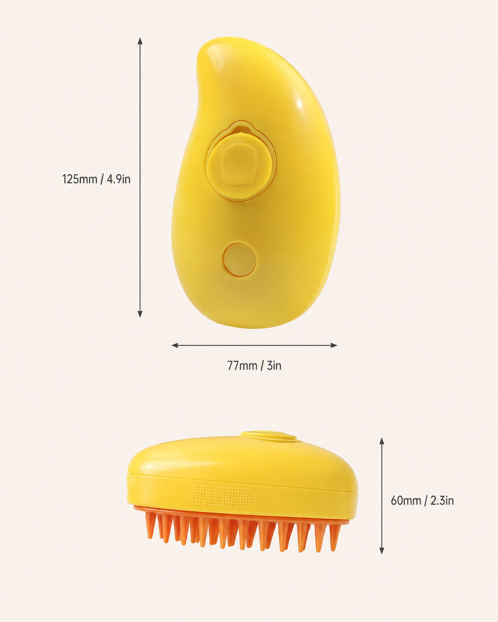 SteamGlow Steam Grooming Brush by Scooth Pet