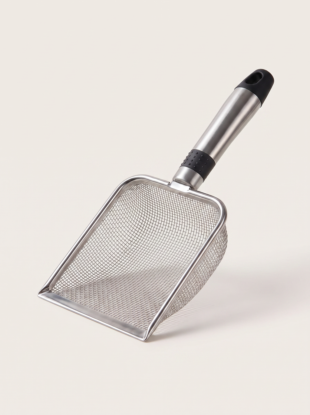 SteelSift Stainless Steel Cat Litter Scoop shown against a plain studio background