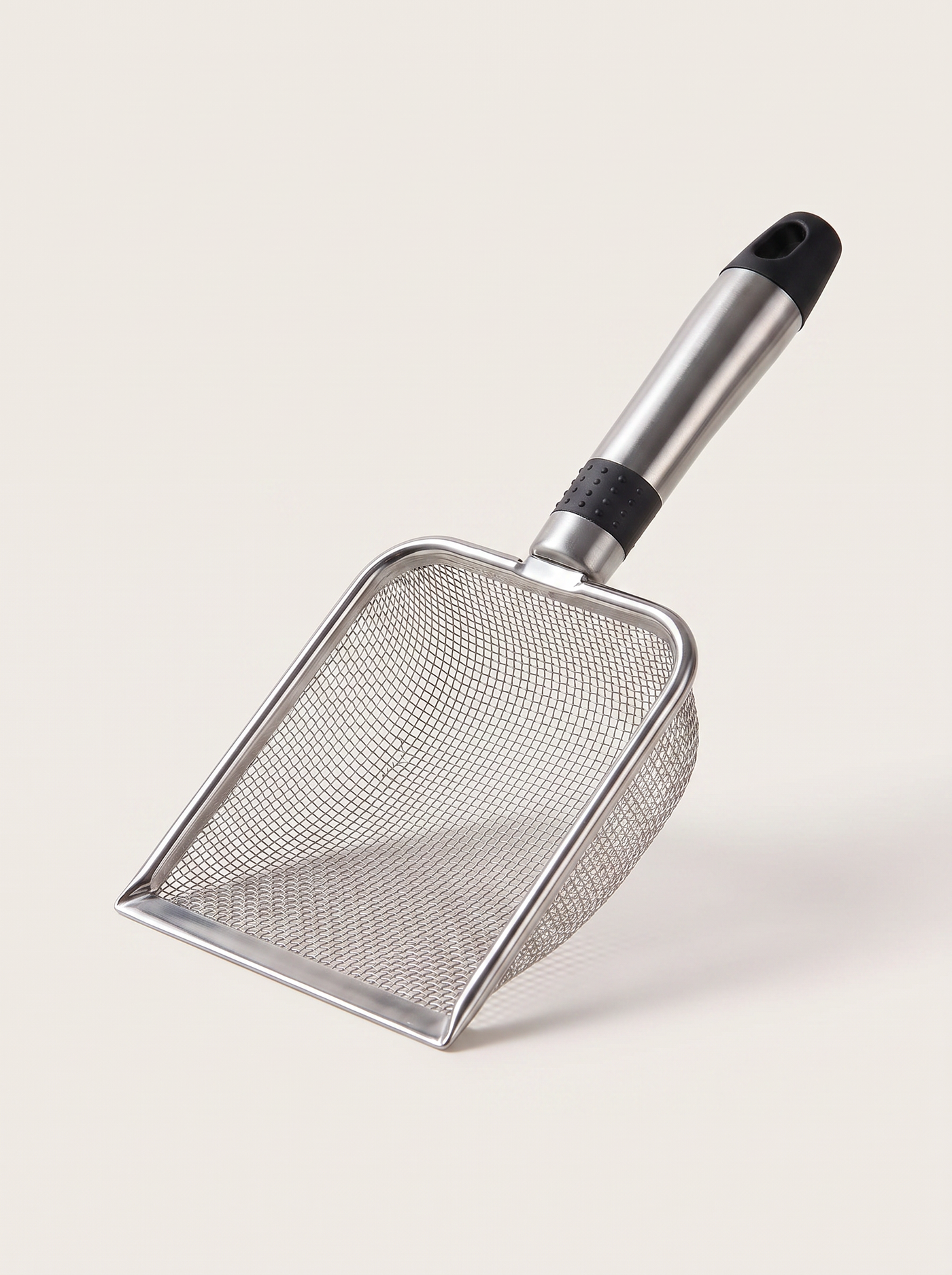 SteelSift Stainless Steel Cat Litter Scoop shown against a plain studio background