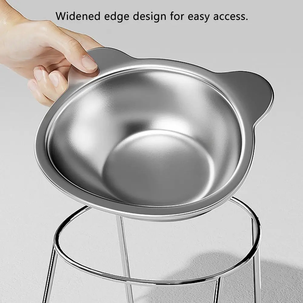 ElevaBowl™ Tilted Stainless Steel Pet Bowl by Scooth Pet