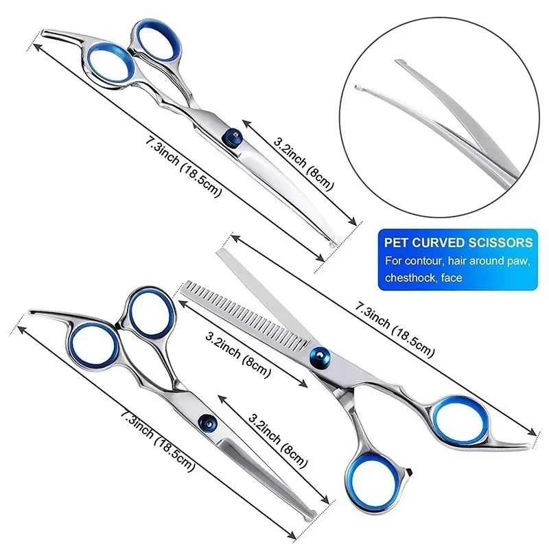 ProTrim Professional Curved Grooming Scissors by Scooth Pet