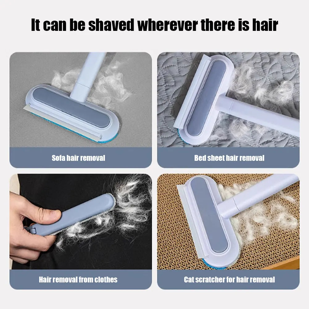 3-in-1 Long-Handle Pet Hair Remover Brush