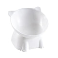 1pc WhiskerWare Elevated Cat Bowl Anti-Tip Plastic Raised Pet Feeding Dish with Tilted Edge Neck Protection Kitty Food