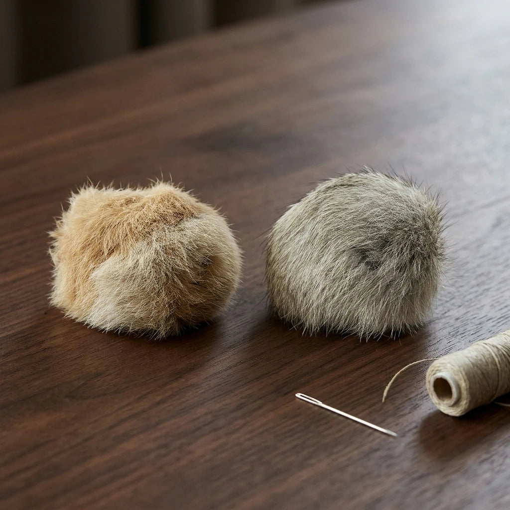 BunnyBounce™ Natural Fur Cat Toy by Scooth Pet