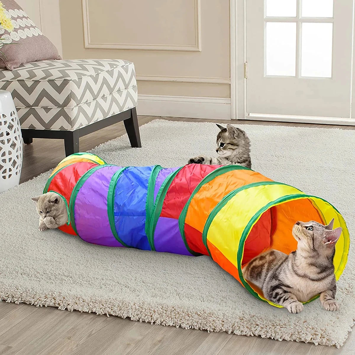 TunnelPaws™ Foldable Cat Play Tunnel by Scooth Pet