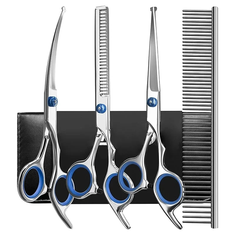 ProTrim™ Professional Curved Grooming Scissors by Scooth Pet
