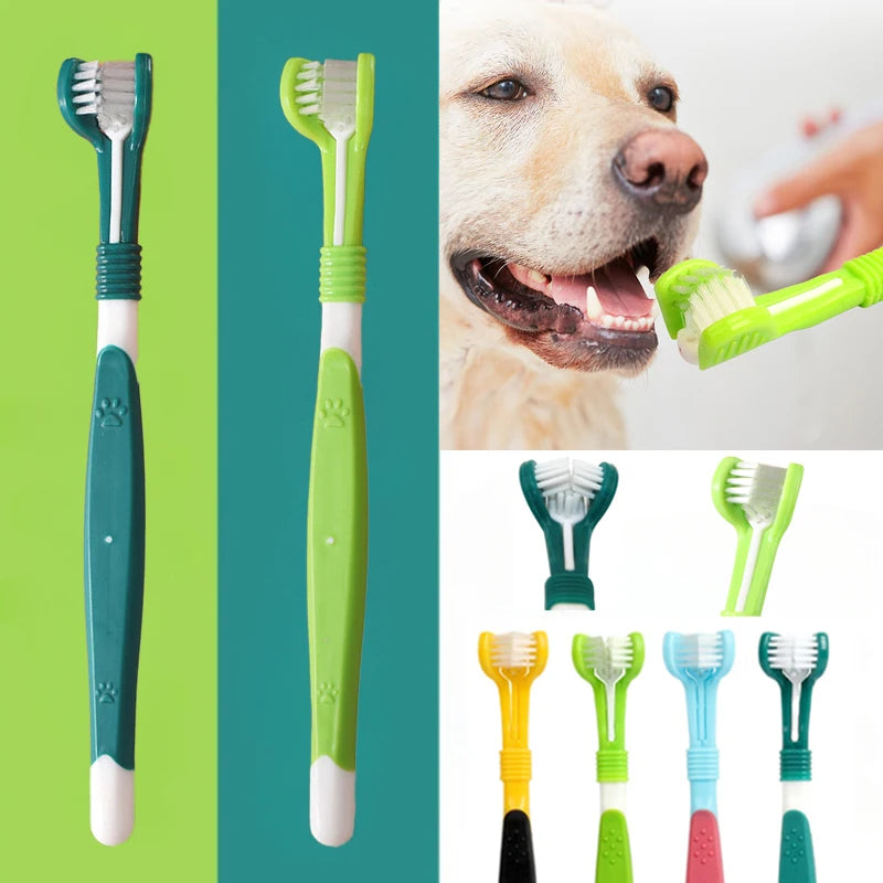 TriClean™ 360° Pet Toothbrush by Scooth Pet