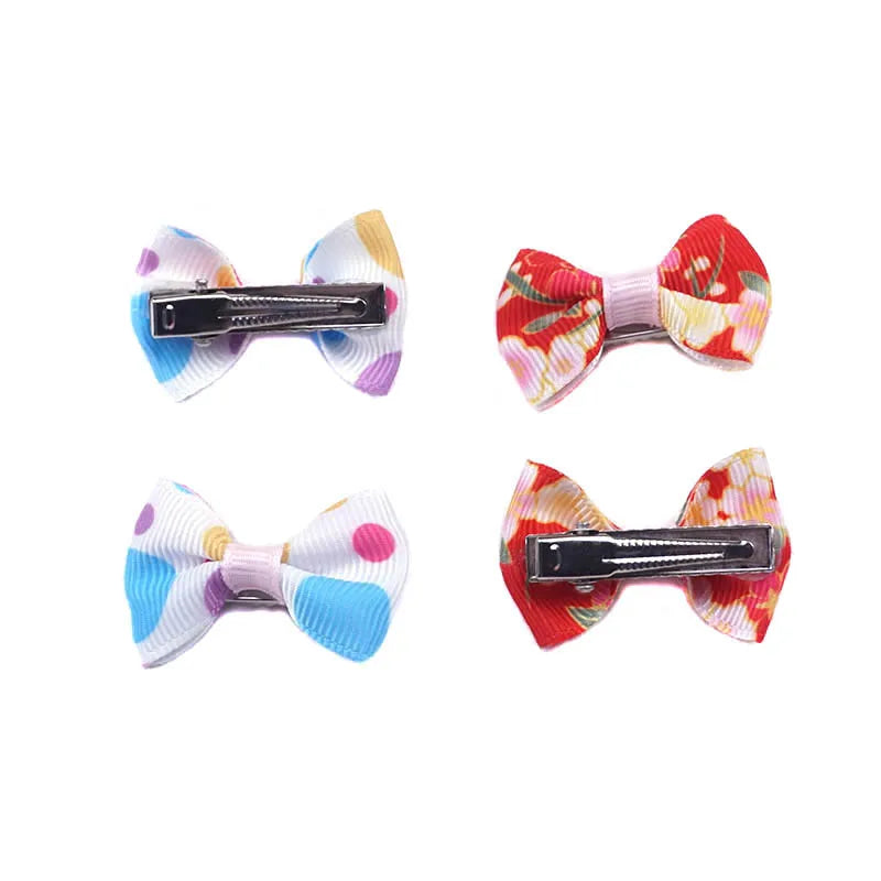 10pcs Easy-on Dog Hair Clips Diverse Styles Ribbon Hair Bows For Small Dogs Puppy Grooming Supplies 5 Pairs Pet Dog Accessories